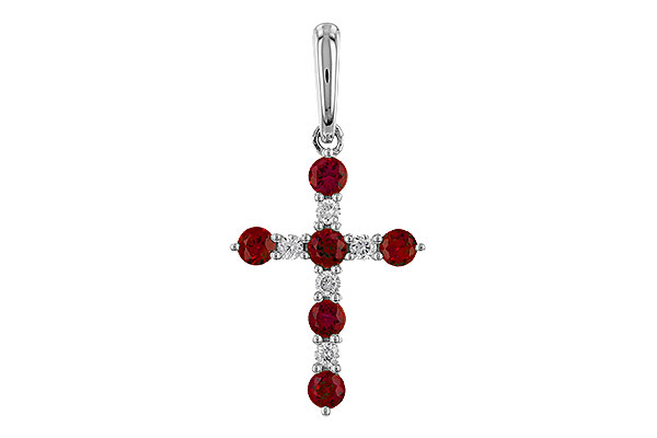 L275-11057: PENDANT .34 TW RUBY .42 TGW