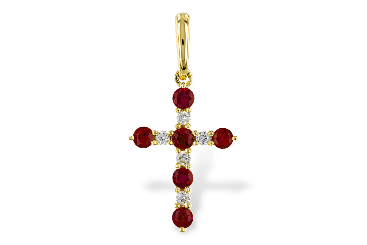 L275-11057: PENDANT .34 TW RUBY .42 TGW