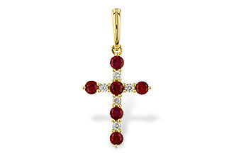L275-11057: PENDANT .34 TW RUBY .42 TGW