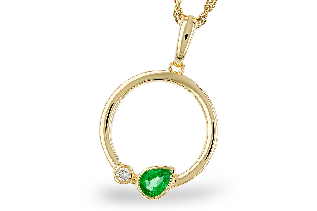 L275-11066: NECKLACE .20 EMERALD .22 TGW