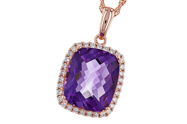 L275-11957: NECKLACE 4.57 AMETHYST 4.81 TGW (12x10MM CU)