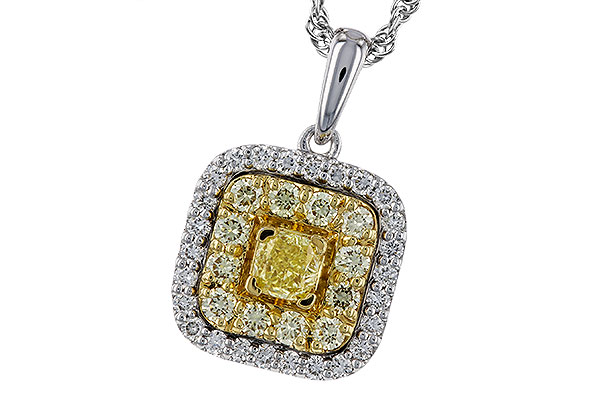L275-12866: NECK .23 FANCY YELLOW DIAMONDS .65 TW