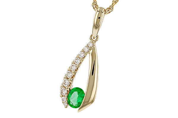 L275-14639: NECKLACE .28 EMERALD .45 TGW (5x4 EMER)