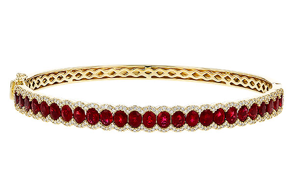 L275-16457: BANGLE 5.04 TW RUBY 5.60 TGW