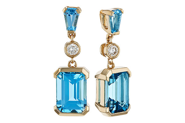 L275-16511: EARRINGS 2.37 TW BLUE TOPAZ 2.44 TGW