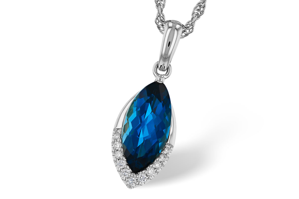 L275-16539: NECK 2.14 LONDON BLUE TOPAZ 2.20 TGW (12x6MM MQ)