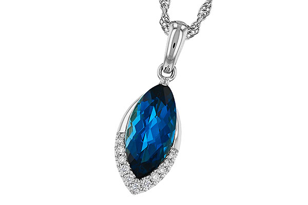 L275-16539: NECK 2.14 LONDON BLUE TOPAZ 2.20 TGW (12x6MM MQ)