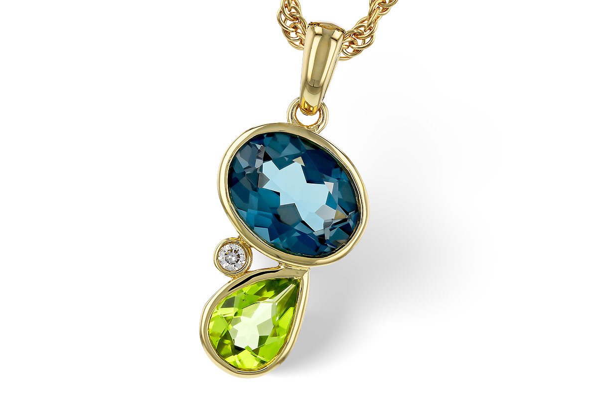 L275-17402: NECKLACE 2.43 SEMI-PREC (PER,LBT) 2.45 TGW