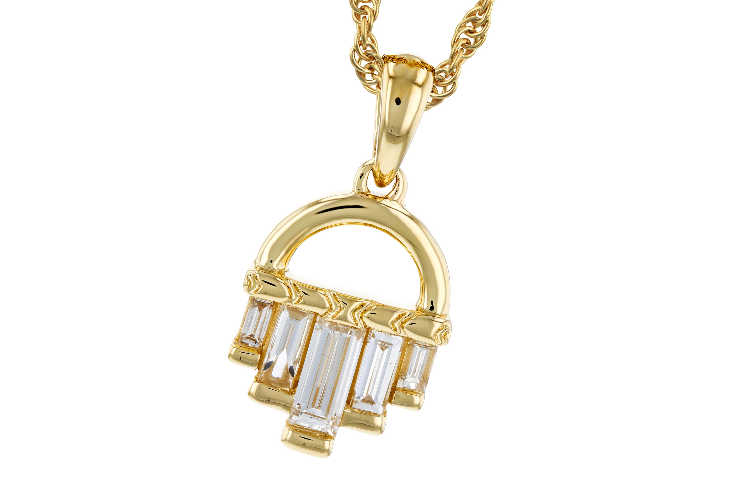 L276-01939: NECKLACE .46 TW BAGUETTE DIAMONDS