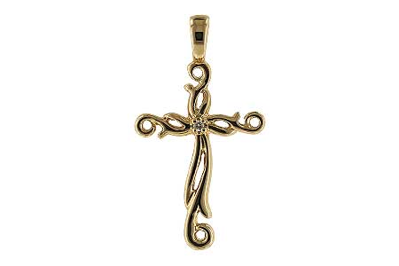 M006-94675: CROSS PENDANT .01 BR