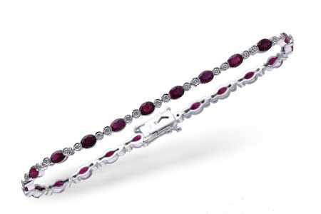 M184-26475: BRACELET 4.08 RUBY 4.55 TGW