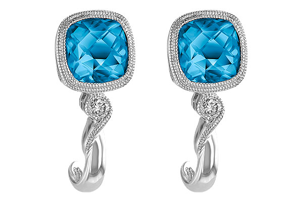 M187-88357: EARR 2.10 BLUE TOPAZ 2.14 TGW