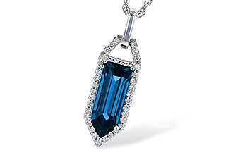 M273-29184: NECK 2.95 LONDON BLUE TOPAZ 3.12 TGW