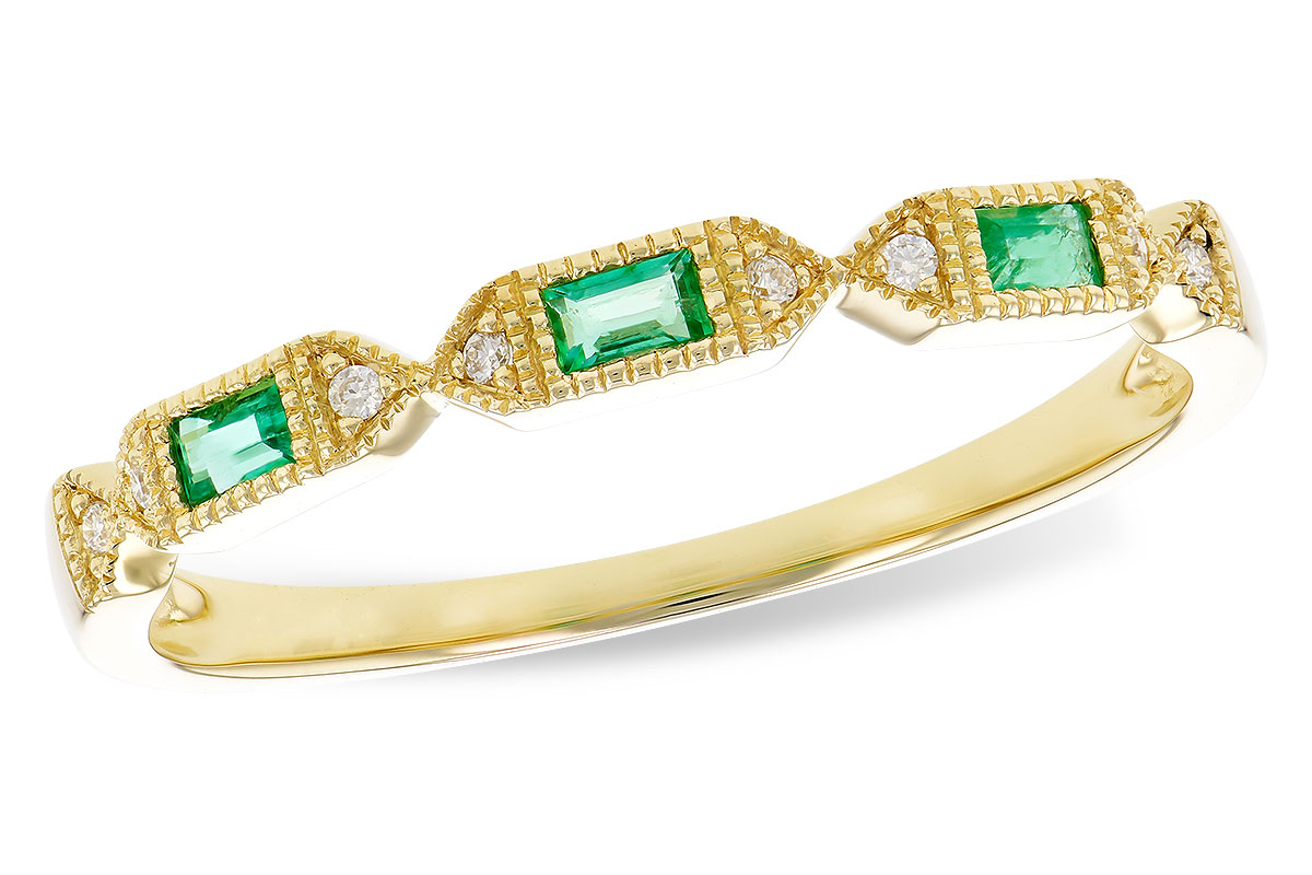 M274-18293: LDS WED RG .10 EMERALD .12 TGW