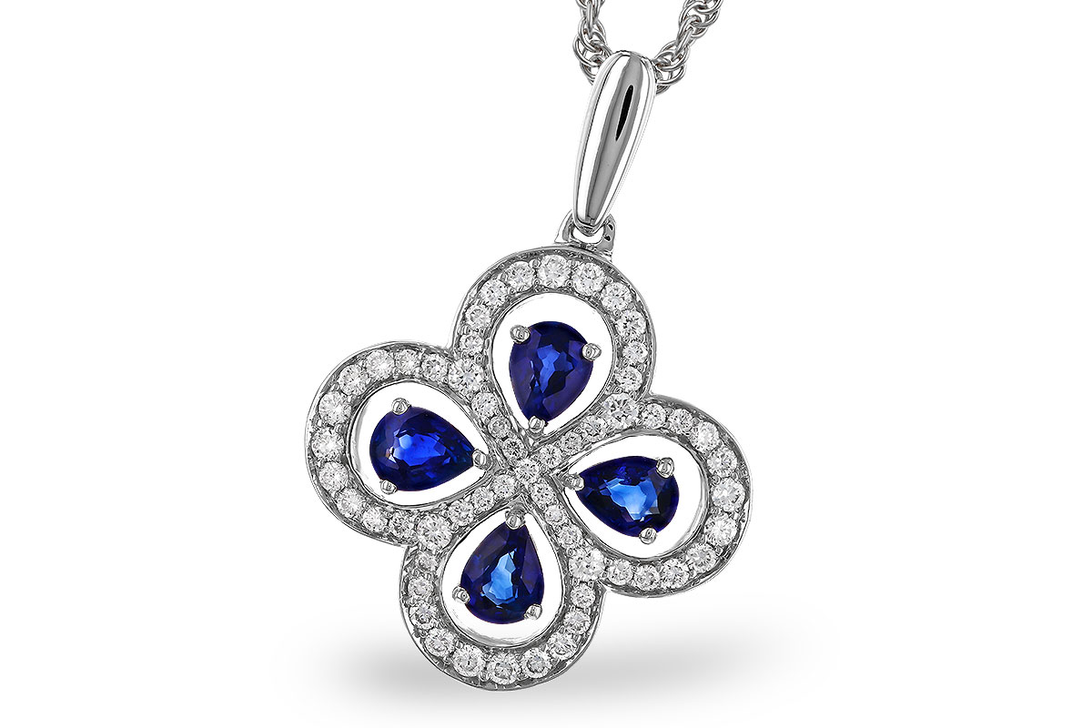 M275-11039: NECKLACE .68 SAPPHIRE TW .96 TGW