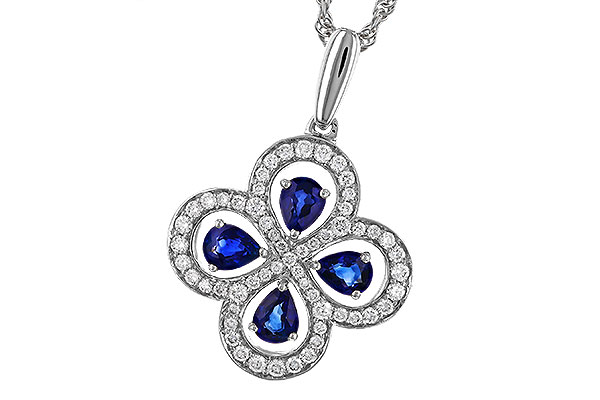 M275-11039: NECKLACE .68 SAPPHIRE TW .96 TGW