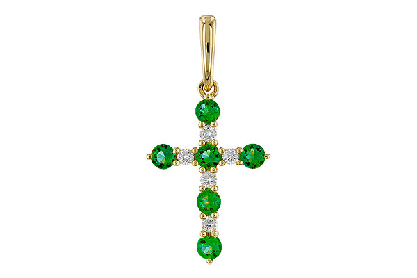 M275-11048: PENDANT .27 TW EMERALD .35 TGW