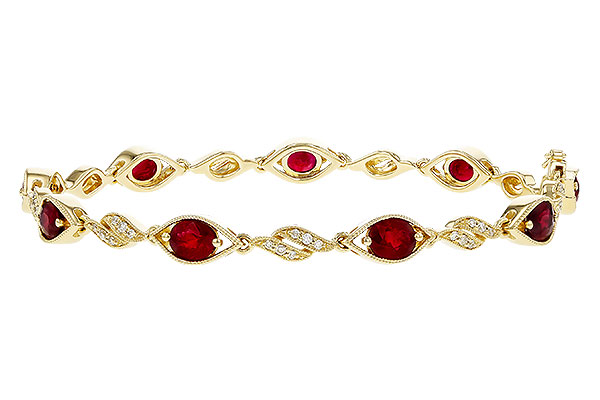 M275-11084: BRACELET 3.68 RUBY 3.92 TGW (7")