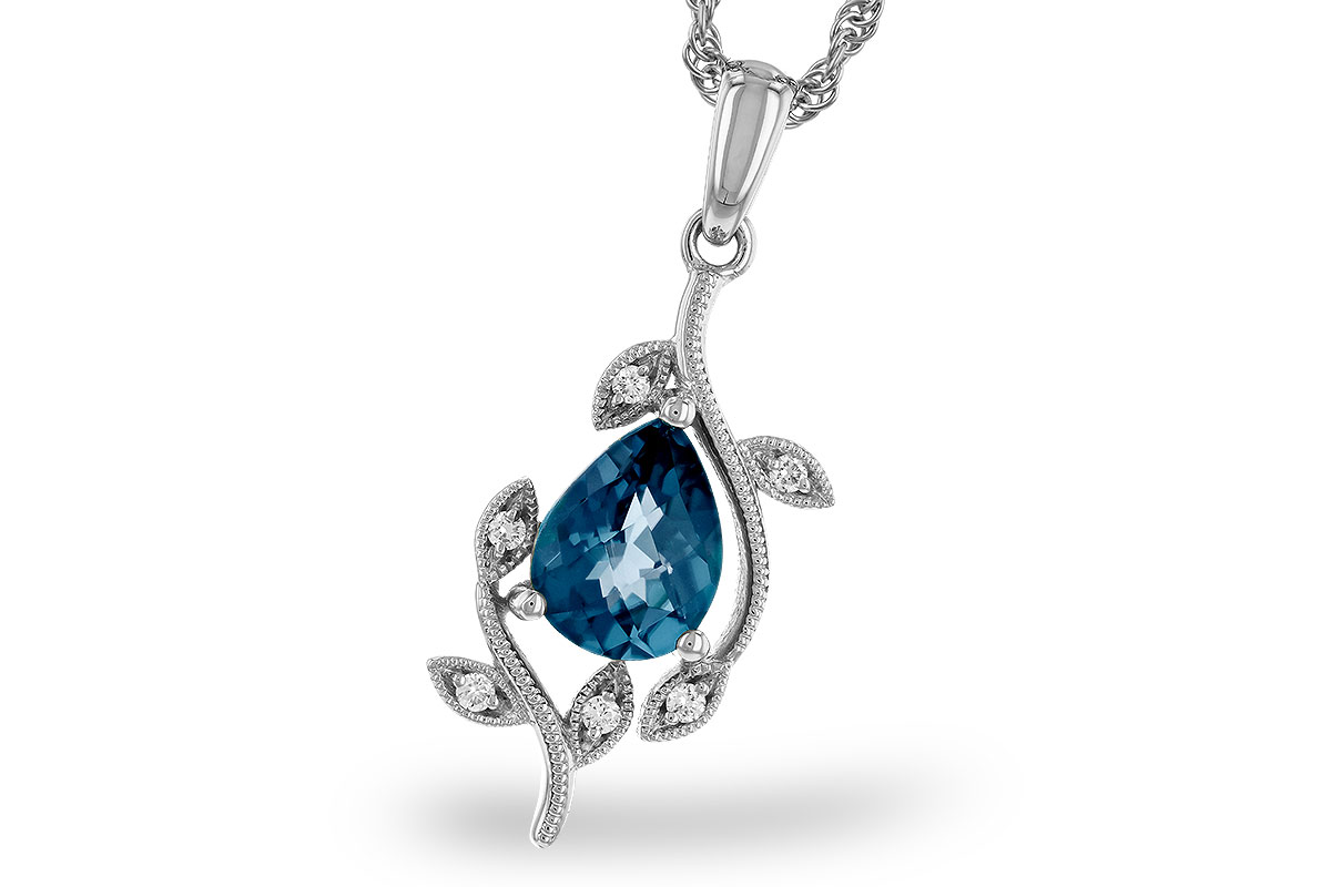 M275-12875: NECK 1.20 LONDON BLUE TOPAZ 1.25 TGW (8x6MM LBT)