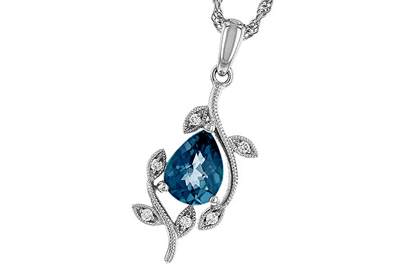 M275-12875: NECK 1.20 LONDON BLUE TOPAZ 1.25 TGW (8x6MM LBT)
