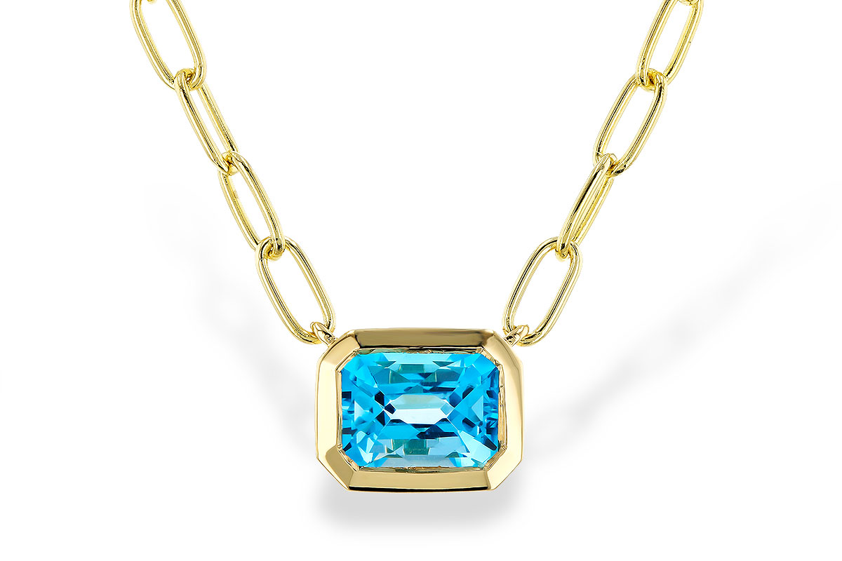 M275-14711: NECKLACE 1.20 SWISS BLUE TOPAZ (18")