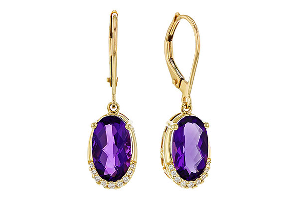 M275-16539: EARRINGS 2.70 TW AMETHYST 2.78 TGW (10x6MM OV)