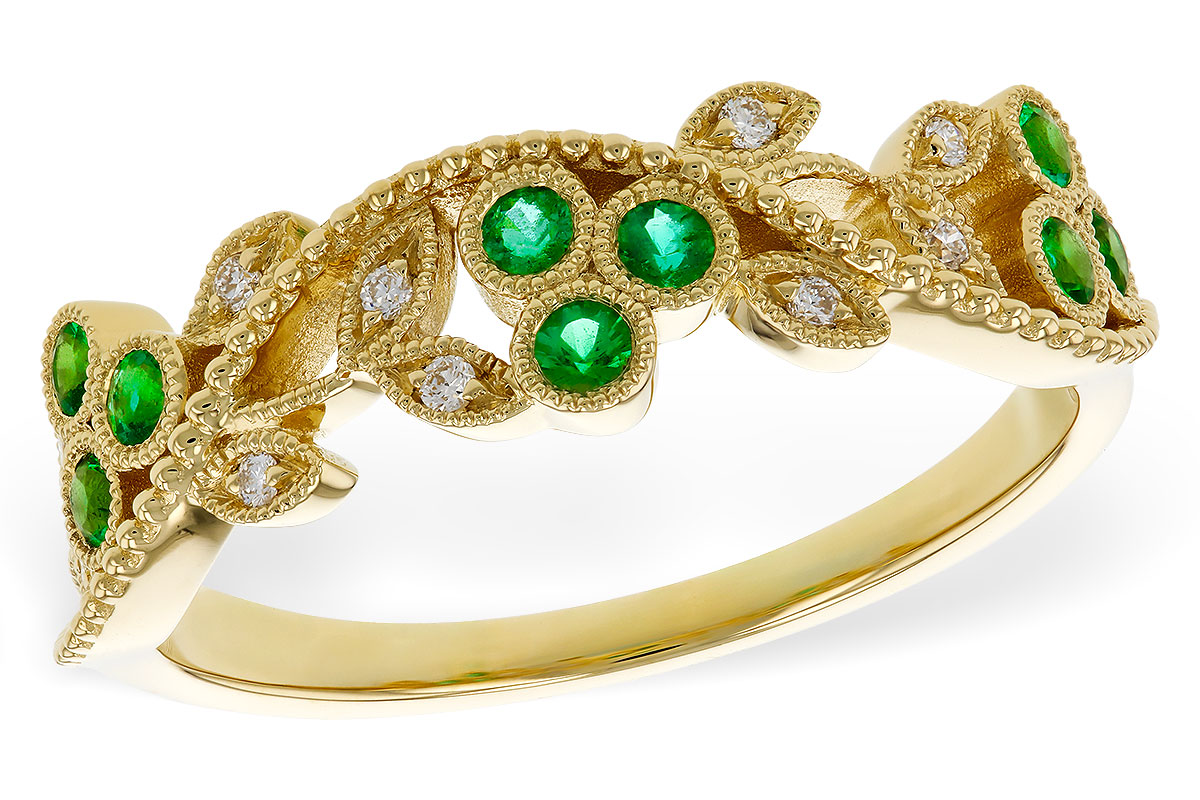 M275-17366: LDS WED RG .17 EMERALD TW .23 TGW