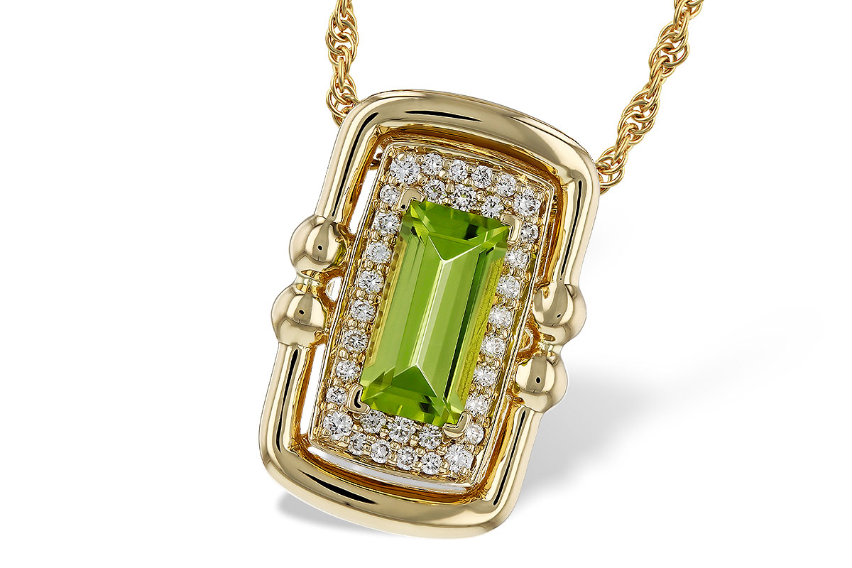 M275-17393: NECKLACE .72 PERIDOT .84 TGW (8x4MM PER)