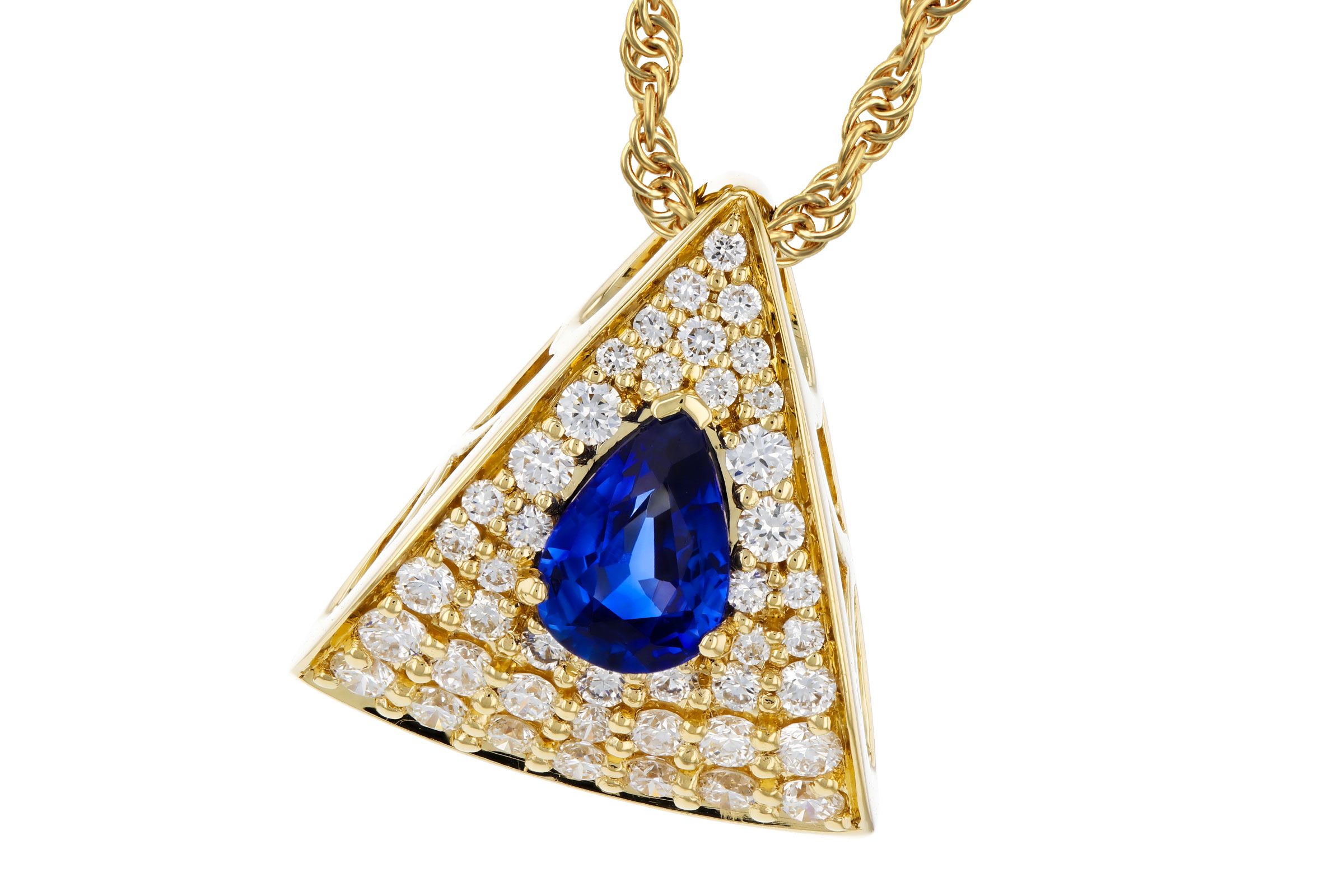 M276-01984: NECKLACE .51 SAPPHIRE .85 TGW (6x4MM SA)