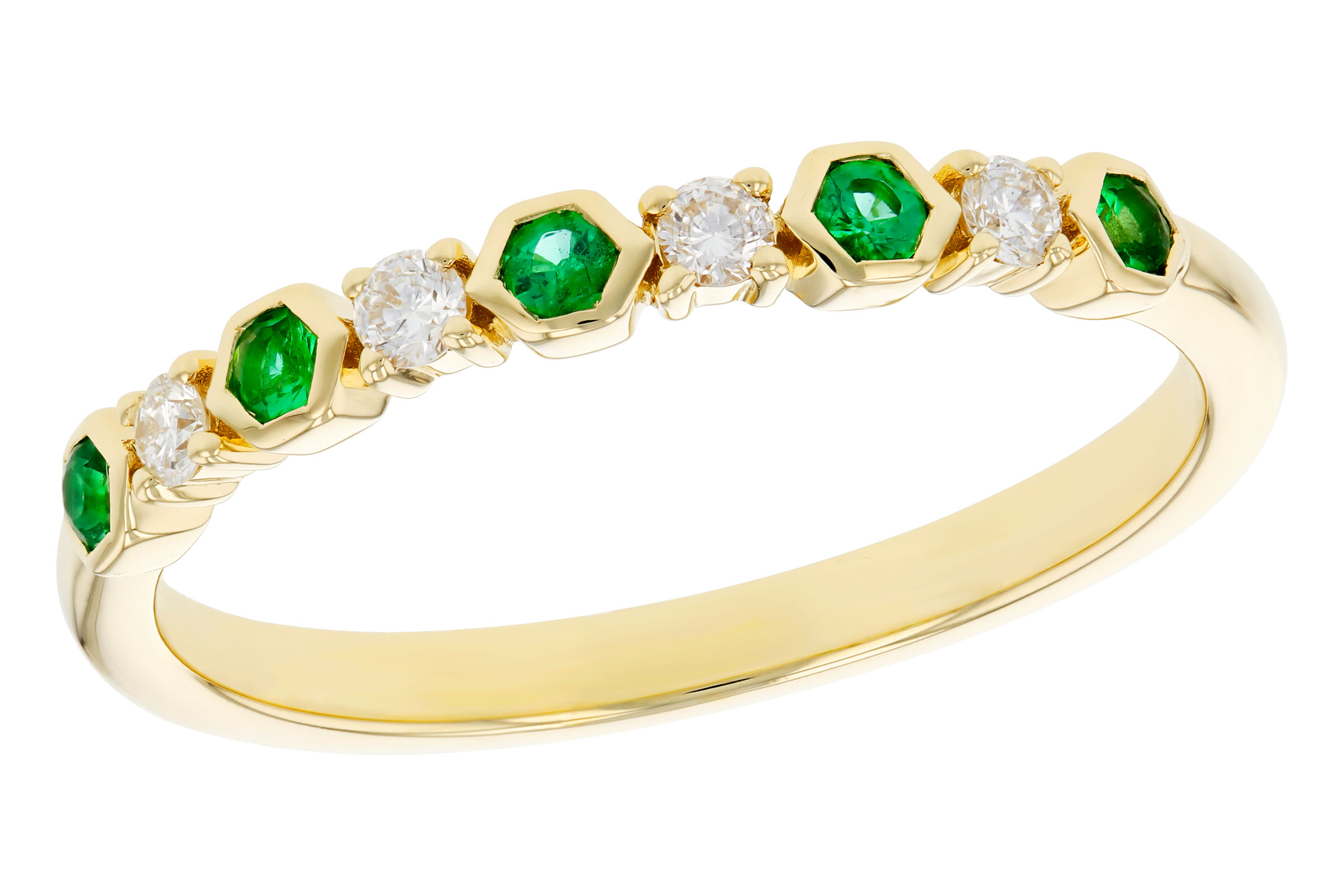 M276-02848: LDS WED RG .10 TW EMERALD .20 TGW